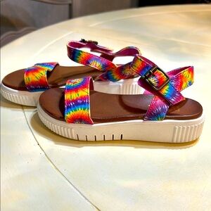 Colorful Tie-Dye Platform Sandals by Mia  Kids 12